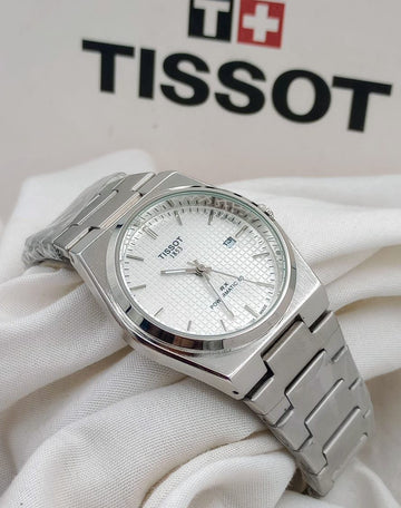 Tissot PRX Quartz Stainless Steel Watch with Sunray Blue Dial